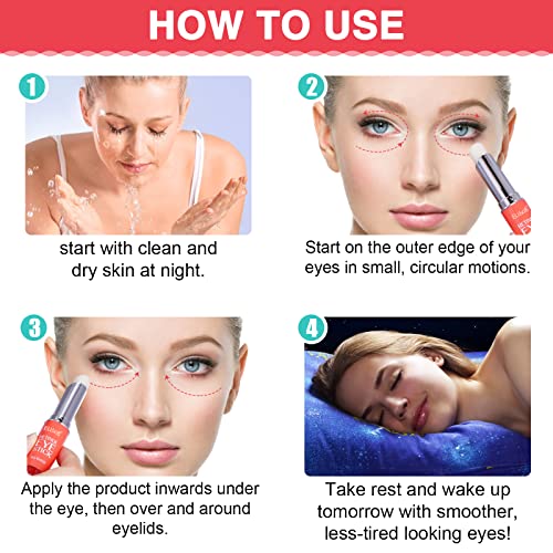 ELBBUB Retinol Eye Stick - Anti Wrinkle Eye Cream for Puffy Eyes, Dark Circles, Eye Bags, Crows Feet, Wrinkles, Reduces Wrinkles Saggy Skin Puffy