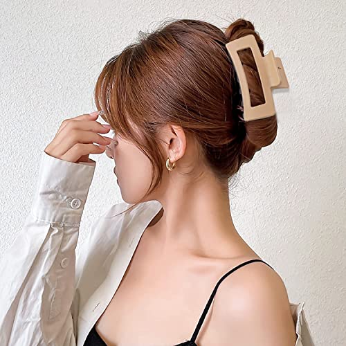 Ello Hair Claw Clip for Women & Girls, 4.3 Inch(11cm) Large Claw Clip for Women Thick Hair, Matte Hair Clips, Non-Slip Strong Jaw Claw Clips (Rec