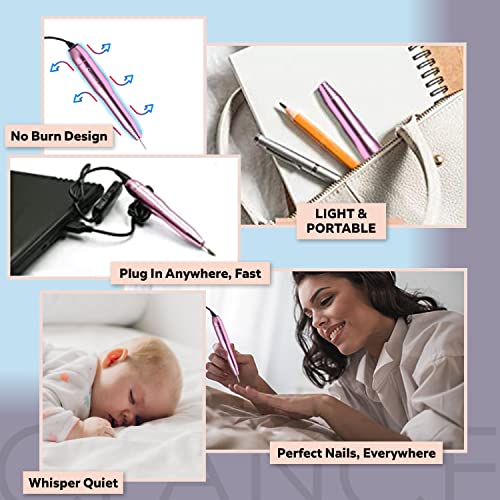 CLANCE Electric Nail Drill - Nail Science Optimized Manicure Pedicure Electric Nail File for Natural & Acrylic Nails | Dream & Create with 11 Mul