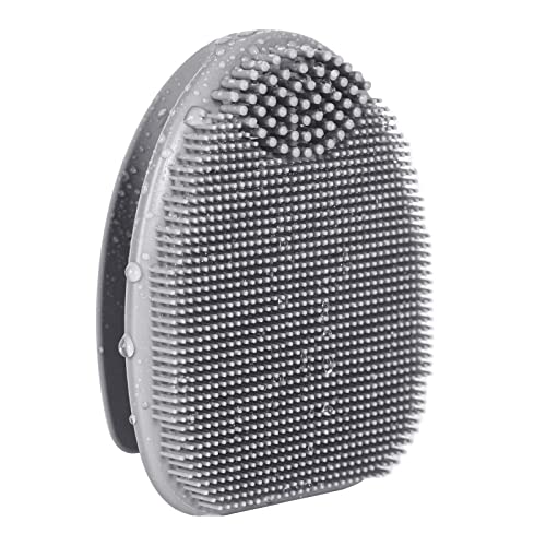 HieerBus Silicone Face Scrubber,Manual Exfoliating Brush,Handheld Facial Cleansing Brush for Women Men-Blackhead Removing Pore Cleansing Massagin