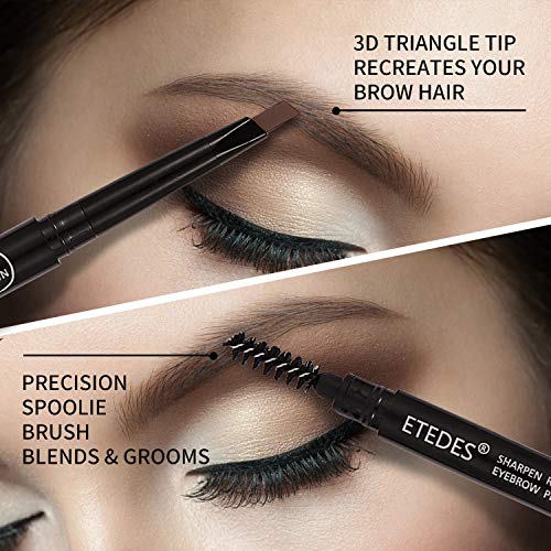 Eyebrow pencil Makeup Fill and Fluff,2 eyebrow pen,light brown