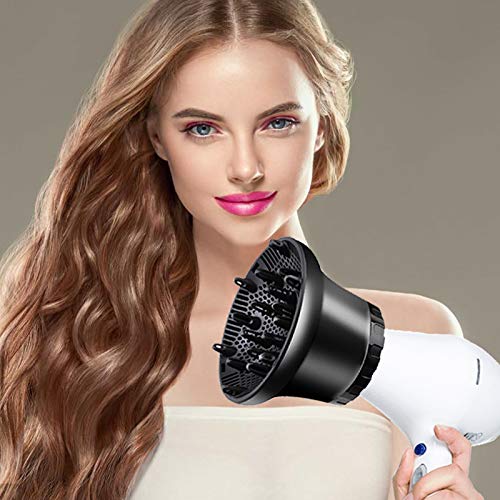 Premium Universal Hair Diffuser Adjustable from 1.37in to 2.68in for Curly and Natural Wavy Hair, Professional Hair Dryer Diffuser Attachment