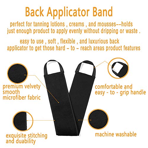 stusgo Lotion Applicator for Back - Back Tanner Applicator with velvet, Fake Tan Back Applicator Apply Lotion to Back , work with Self Tanning Mi