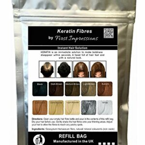100% Natural Keratin Hair Fibre Refill For Hair Loss - Alopecia & Chemotherapy (100g, Dark Brown)