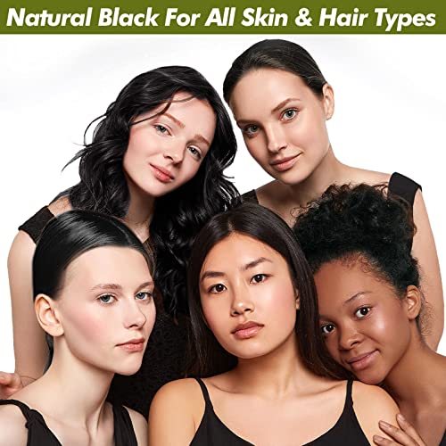 Duoffanny Hair Colour Black Hair Shampoo Instant Hair Dye Semi-Permanent Portable Hair Color Black Hair Coloring Easy to Use | 3-In-1 | Natural I