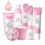 Skincare Gifts For Teenage Girls,Cherry Blossom Skincare Sets,Facial kit,Pamper Sets For Women Gifts,Skin Care Sets & Kits with Cleanser, Face Se