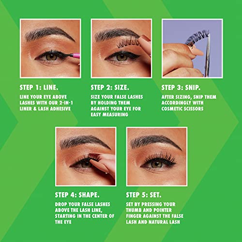 NYX Professional Makeup False Lashes, Long-lasting 12h Wear, Invisible Bands, Re-Usable up to x15, Vegan Lashes, Jumbo Lash!, Fringe Glam