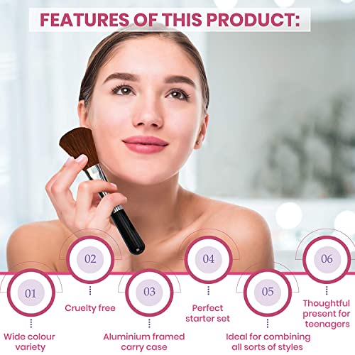 Love Urban Beauty - 60 Piece Dazzling Vanity Case Cosmetic Beauty Travel Carry Box Gift Set