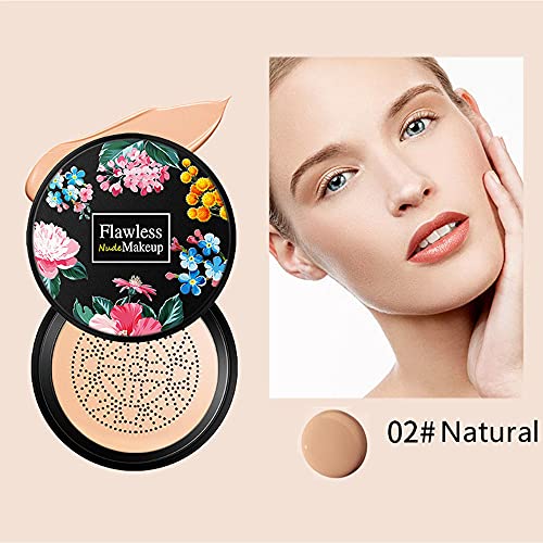 BB Mushroom Head Air Cushion CC Cream Foundation Cover Concealer Makeup Moisturizing Brightening Pigment Liquid Foundation, Even Skin Tone Makeup