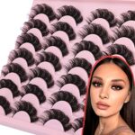 False Eyelashes D Curl Lash Strips Fluffy Wispy Mink Lashes Look Like Extensions Russian Strip Lashes Natural Look Volume Dramatic Short Fake Eye