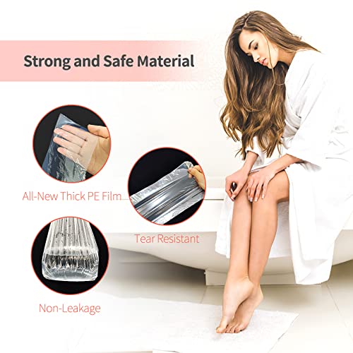 Charmyth Liners Hand or Foot Disposable Thermal Heated Mitt Liners Paraffin Bath Treatments Bags Plastic Pro Cozie Liner Socks and Gloves for Hot