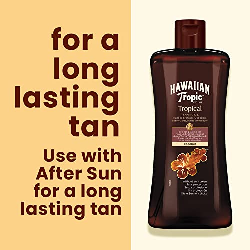 Hawaiian Tropic Tropical Tanning Oil with Coconut 200ml | Coconut Tanning Oil