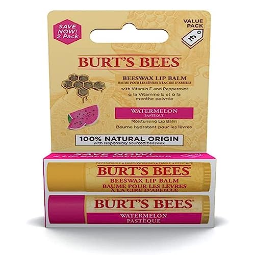 Burt's Bees Lip Balm Multipack, Chapstick Lip Balms With Honey & Beeswax, Duo Value Pack, 2x4.25g