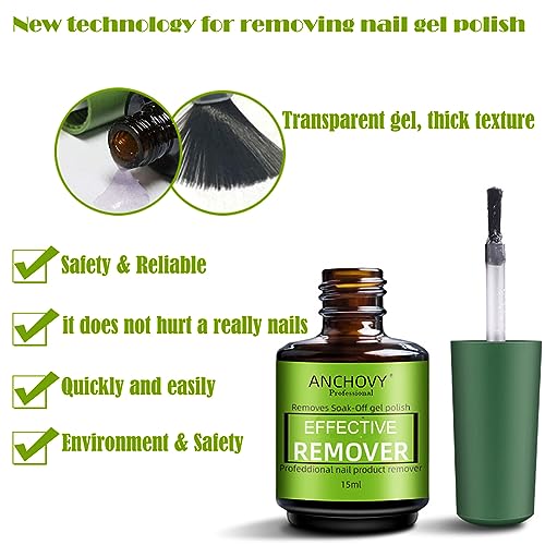 Gel Nail Polish Remover Effective Gel Polish Remover, Quickly & Easily Removes Gel Nail Polish Within 2-5 Minutes, Professional Gel Remover No Ne