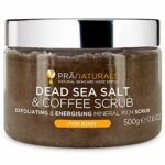 PraNaturals Dead Sea Salt & Coffee Body Scrub 500g - Natural formula, Exfoliating, Nourishing & Hydrating, Made with Arabica coffee powder, No pa