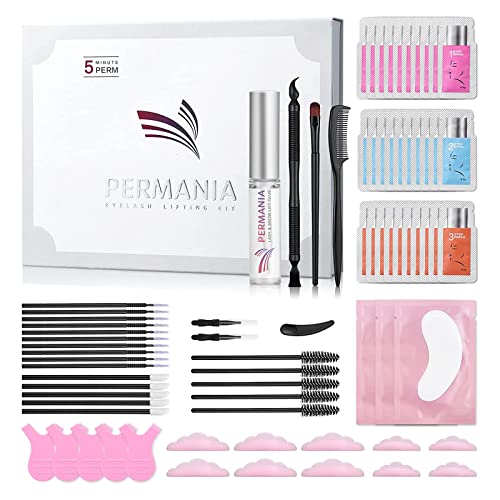 PERMANIA 2023 Lash Lifting Set & Eyebrow Lifting Set, Eyelash Lift Kit, Complete Accessories, Curled Eyelashes & Thick Eyebrows, Great as Mother'