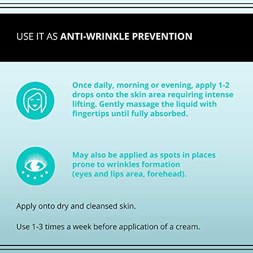 Eveline Cosmetics Active Face Serum against Deep Wrinkles and Fine Lines | 18 ML | Anti Wrinkle Face Lift Cream | 100% Hyaluronic Acid | Smooth M