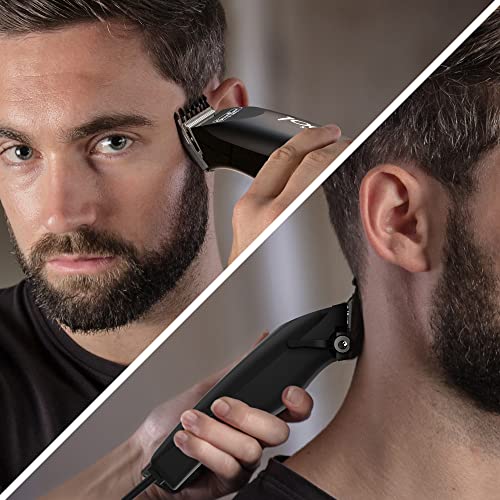 WAHL GroomEase 100 Series Clipper, Head Shaver, Hair Clippers for Men, Home Hair Cutting, Men’s Clipper Set, Male Grooming Kit, Mains Powered Cli