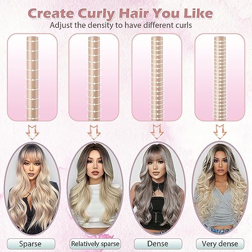 Heatless Curlers headband, High Resilience Sponge Heatless Curls DIY Long Hair Styling Tools, No Heat Silk Curling Ribbon, Heatless Curelrs Suita