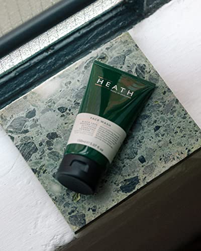 Heath Face Wash for Men - Advanced Exfoliating Cleanser for Daily Use - Black Lava and Activated Charcoal - With Vitamin C and Brazilian Papaya E