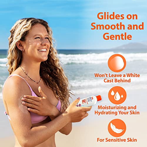 Safe Sea SPF50+ Sting Blocking Sunscreen | 120ml Bottle | For Sensitive Skin | Anti Jellyfish Sting Protective Lotion | Coral Reef Safe