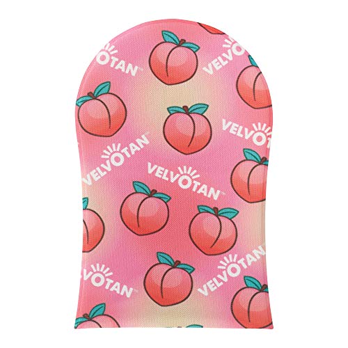 PEACHY - The Original Tanning Mitt VELVOTAN - Self Tanning Applicator - Clever Lotion Resistant - Reusable - Sleek Application