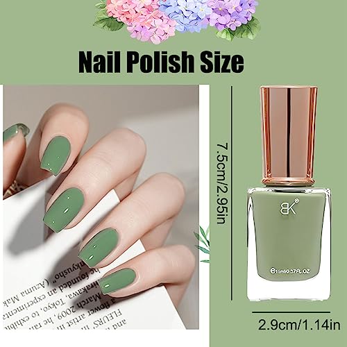 Gel Nail Polish - Khaki Green Nail Varnish Quick Dry Nail Polish Long Lasting Nail Varnish Gel No Need Baking Nail Polishes for Women Girls, DIY
