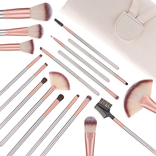 Make up Brushes,TTRWIN 18 Pcs Professional Makeup Brush Set Synthetic Kabuki Face Blush Lip Eyeshadow Eyeliner Foundation Powder Cosmetic Brushes