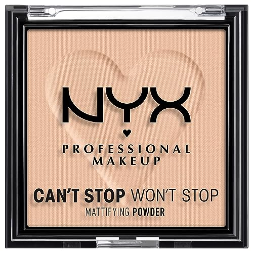 NYX Professional Makeup Can't Stop Won't Stop Mattifying Powder, Matte Finish, Light