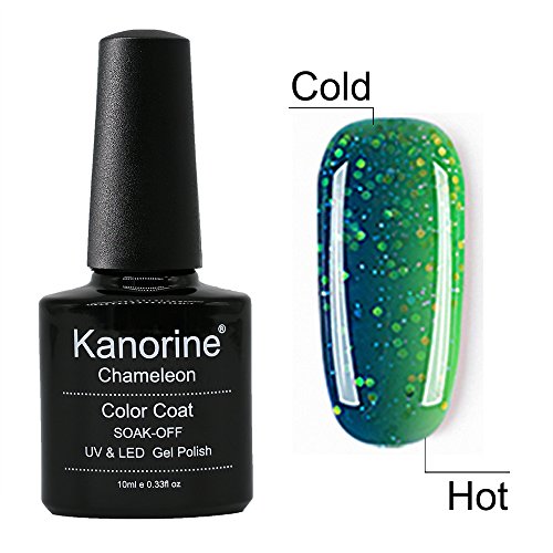 Kanorine Temperature Color Changing Gel Nail Polish UV LED Soak Off Gel Varnish Manicure Colour Changing Art Gel Polish 10mL