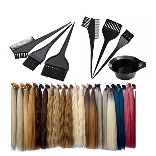 JagKul 4PCS Hair Dye Brush and Mixing Bowl Set, Tint Comb For Hair, Professional Salon Hair Coloring Dyeing Kit, Angled Comb and Brush