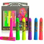 Face Paints For Children,UV Face Paint Stick,Colourful Body Paint Stick,Glow Under UV In Dark,6PCS Face Paint Crayons,Glitter Face Paint,Safe Pai