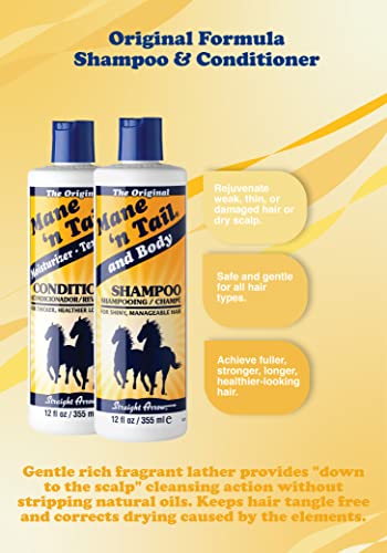 Mane 'n Tail Original Formula Shampoo & Conditioner Kit - Repair Damaged Hair, improve scalp health and keep hair tangle free [FOR ALL HAIR TYPES