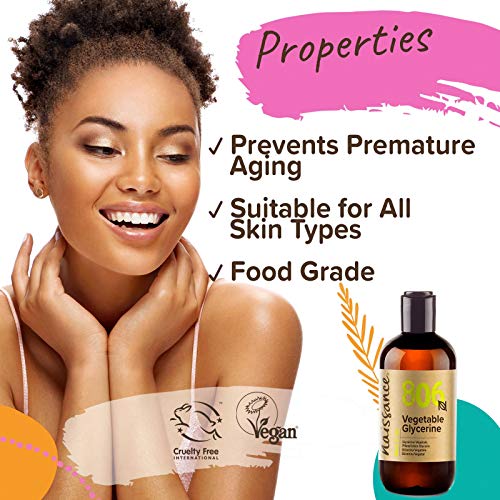 Naissance Vegetable Glycerine (Glycerol) Liquid (no. 806) 250ml - 100% Pure & Natural, Premium EP/BP/USP Pharmaceutical & Food Grade, Vegan, No G