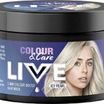 Schwarzkopf LIVE Colour & Care Hair Mask, 5 Minute Wash Out Blonde Toning, Colour Boost, Semi-permanent Silver Hair Dye, Lasts up to 6 Washes- Ic