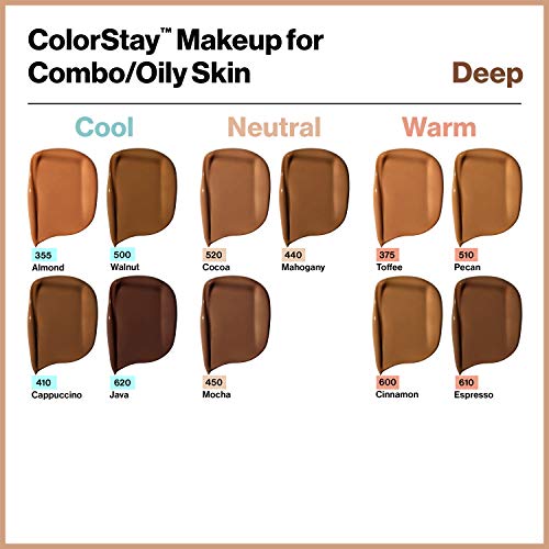 Revlon Colorstay Liquid Foundation Makeup for Combination/Oily Skin SPF15 Medium to Full Coverage (30ml) Matte Finish, Buff (150) Unisex