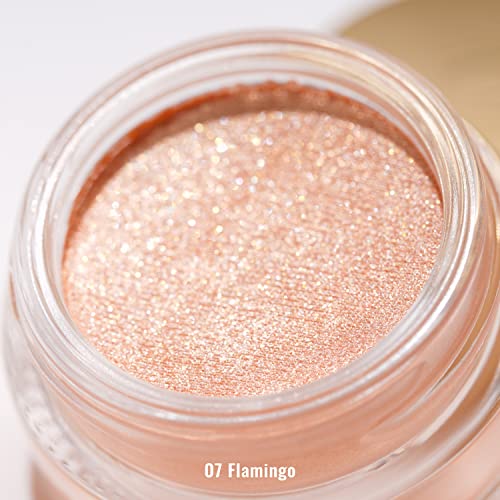 Oulac Shiny Light Blue Cream Eyeshadow, Can Be Used as Highlighter and Eyeshadow, Glitter Eyeshadow with Creamy Texture, Waterproof, Large Capaci