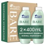 Head & Shoulders Anti dandruff Shampoo, Soothing Hydration Sulphate free, 2 x 400 ml, Duo Pack. Bare Shampoo For Dry Itchy Flaky Scalp, Minimal I