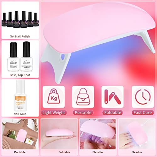 cooserry Acrylic Nail Kit with Drill & U V Lamp - 2 in 1 Nail Kits Full Sets Professional Acrylic Powder with Everything for Beginners - 24 Color