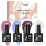 MYGEL by Mylee Gel Nail Polish Spring Summer Quad Colour Set 4x10ml - UV/LED Soak-Off Nail Art Manicure Pedicure for Professional, Salon & Home U