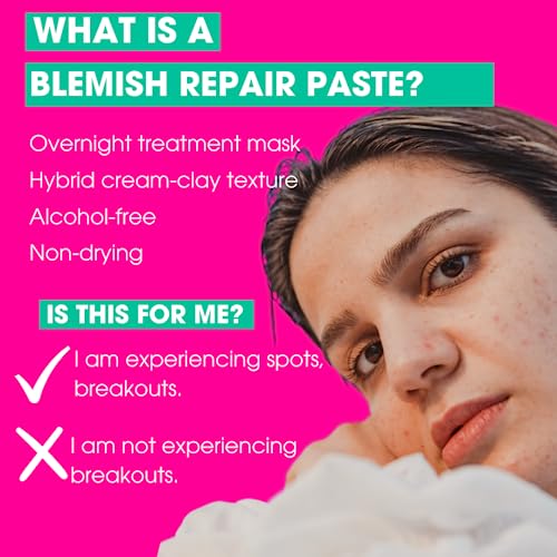 Clear Skin Days Blemish Treatment Cream - Overnight Spot & Acne Treatment for Face - with Salicylic Acid & Zinc - Calm Aggravated Skin, Treat Ble