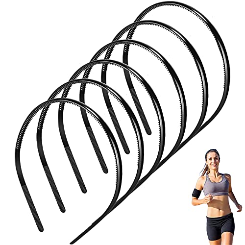 Elehui 6 Pack Headband Hair Bands for Women Girls Plastic Headband With Teeth Alice Band Hair Accessories for Women Sharks Tooth Comb Headband 3