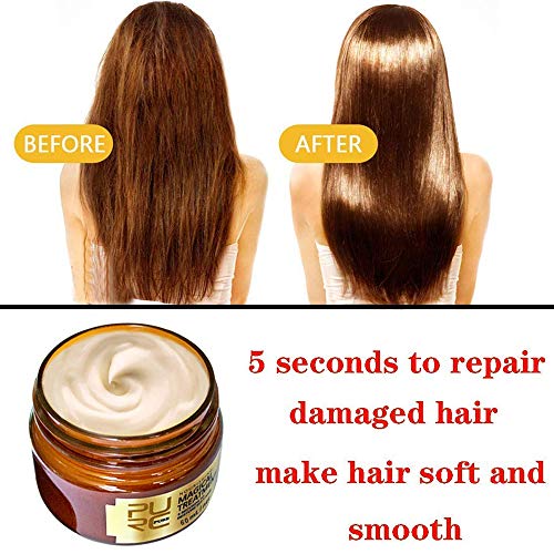 Glamza Pure Magical Hair Mask 60ml Keratin Argan Hair Treatment 5 Seconds Mask Root Repair Nourishing