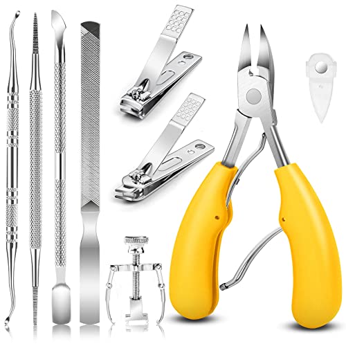 Artcut 9PCS Nail Clippers Toenail Clippers, Ingrown Toenail Tool, Toe Nail Clipper Professional Toe Clippers for Ingrown & Thick Nail, Strong Nai