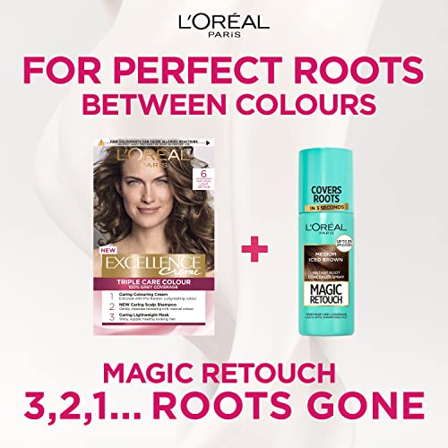 L'Oréal Paris Excellence Crème Permanent Hair Dye, Radiant At-Home Hair Colour with up to 100% Grey Coverage, Pro-Keratin, Up to 8 Weeks of Colou