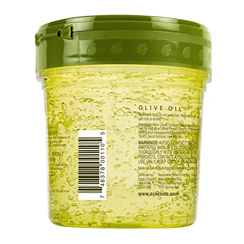 Ecostyle Olive Oil Styling Gel, Green, All Day Hold, Alcohol Free, Paraben Free, Sulphate Free, No Flaking, Anti-Itch, 236 ml