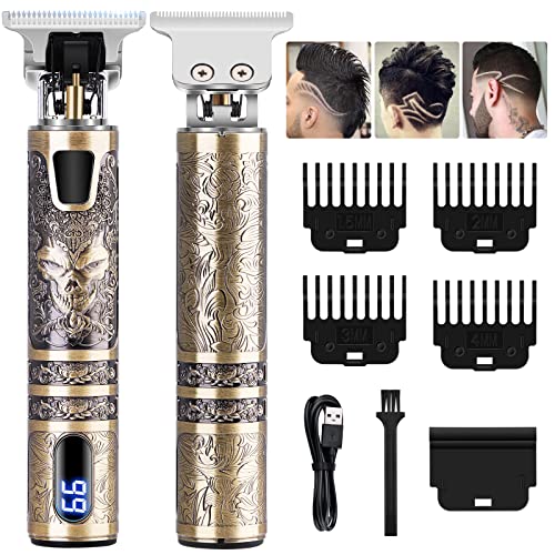Guijiyi Beard Trimmer Men,Professional Hair Clippers Men,Cordless Electric Hair Trimmer Precision T Blade Trimmer,USB Rechargeable Beard Grooming