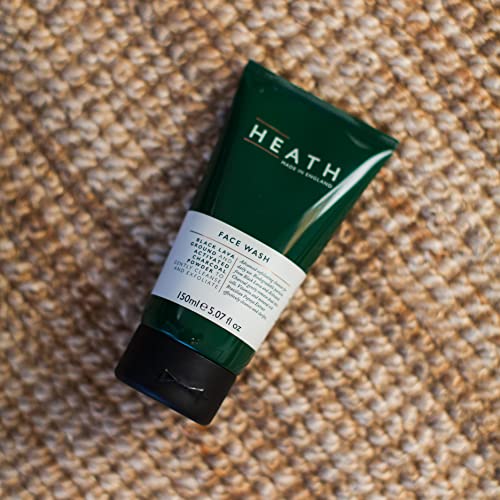 Heath Face Wash for Men - Advanced Exfoliating Cleanser for Daily Use - Black Lava and Activated Charcoal - With Vitamin C and Brazilian Papaya E