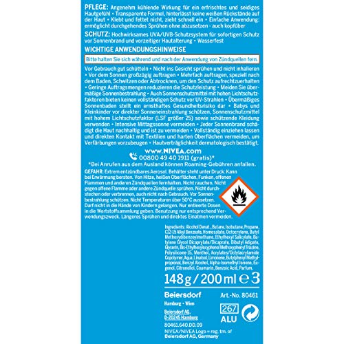 Nivea Sun Protect & Fresh Sun Spray Transparent SPF 50, 200 ml