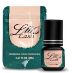 LMQ LASH Eyelash Extension Glue, Extra Strong Lash Extension Glue 5ML - 1 Sec Dry Time - Keep for 8 Weeks, Professional Use Only Lash Adhesive, B